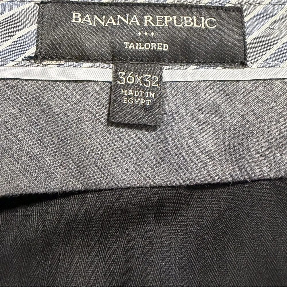 Banana Republic Modern Fit Men's‎ Dress Pants Grey Plaid Check Size 36x32